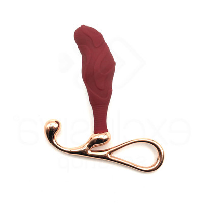 Massageador de Próstata com Estimulador e Alça de Segurança em Metal - Prostatic Massager - 9,4 x 3 cm