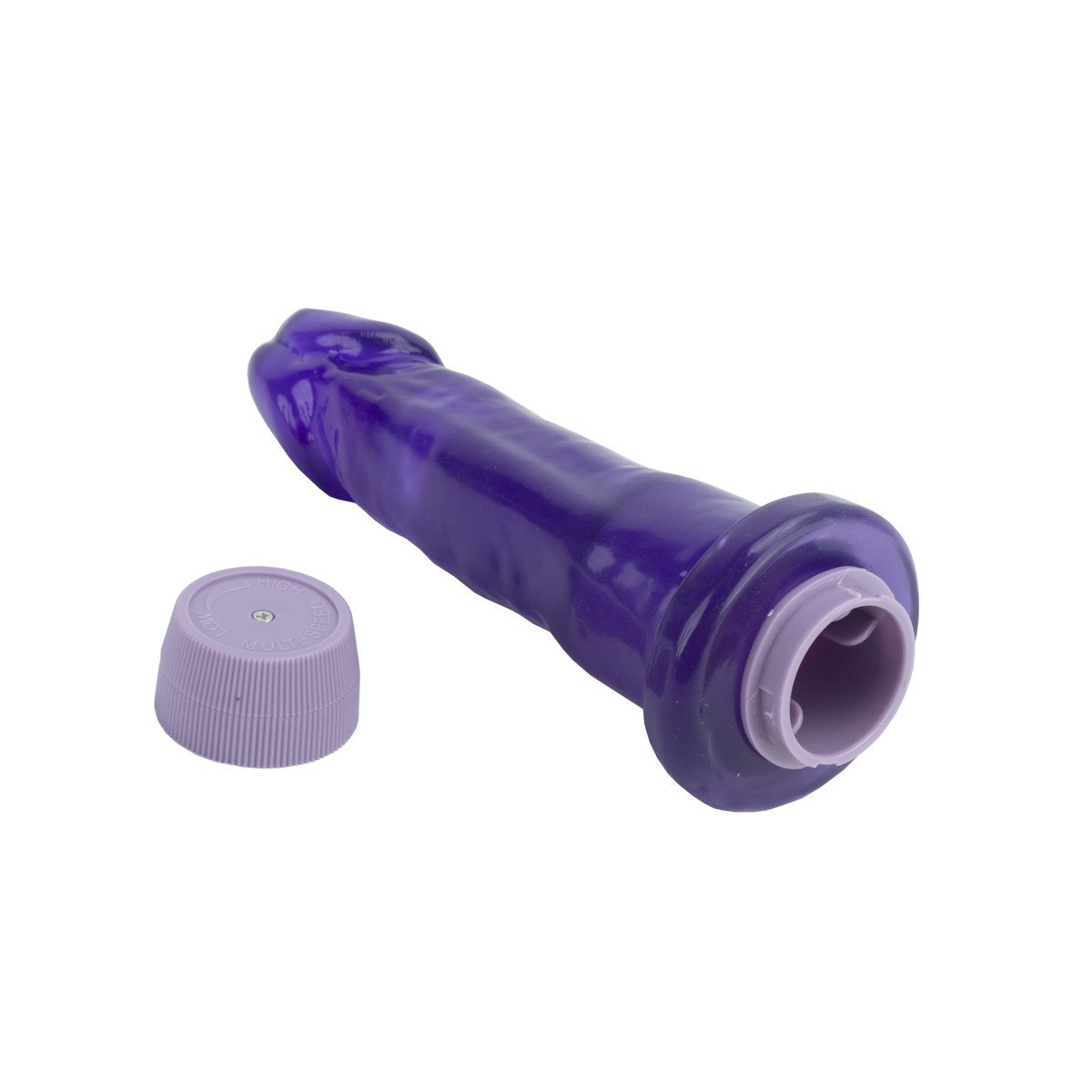 Prótese Peniana Realística em PVC com Glande, Aroma de Uva e Multivelocidade - Adão & Eva | 15 x 3,8 cm - 3