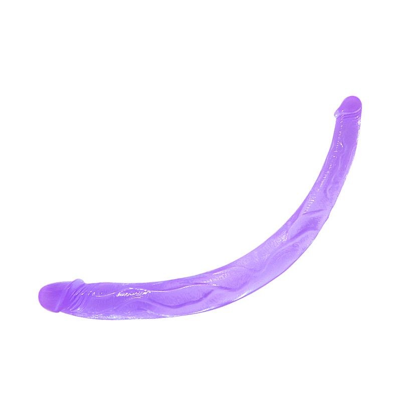 Prótese Dupla em Formato de Pênis Realístico com Glandes e Veias em Jelly - Lybaile Double Dones | Disponível em 2 Cores - 3