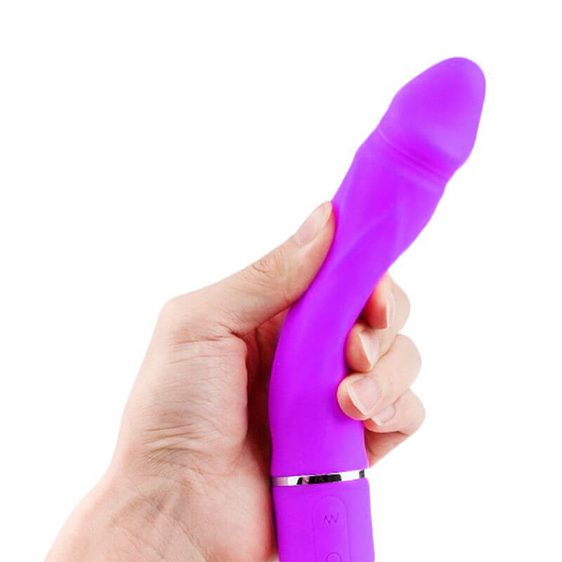 Prótese Dupla em Silicone Aveludado com 9 Modos de Vibração - S-Hande Cici | 35 x 3,5 cm | Disponível em 2 Cores - 10