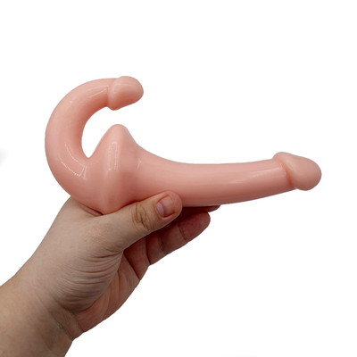 Prótese Dupla Strap On em Silicone com Glande Definida - Big Dildo 2 | Disponível em 2 Cores