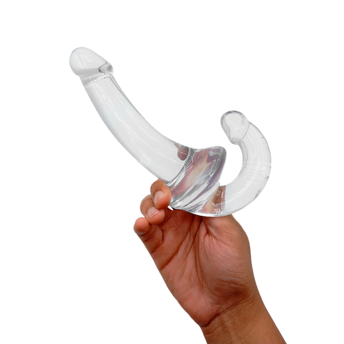 Prótese Dupla Strap On em TPE com Plug Vaginal de Ponto G - Dildo Ultra-Realistic | 12,5 x 3 cm | Disponível em 2 Cores - 10