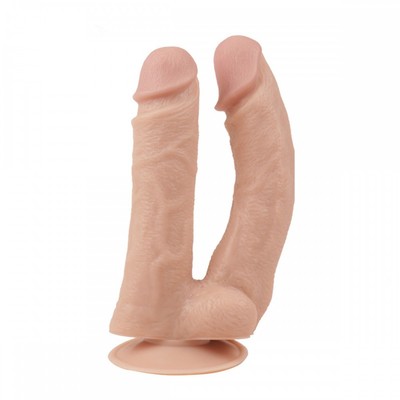 Foto 1 do produto Prótese Dupla em TPE com Texturas de Veias Glande Definida Ventosa - Vip Mix