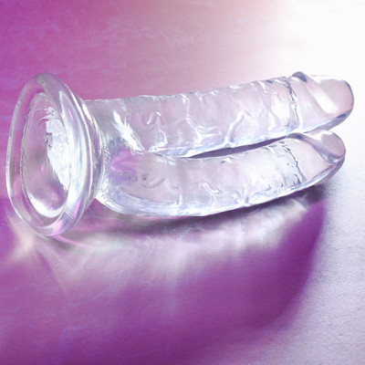 Foto 5 do produto Prótese Dupla em TPE Transparente com Formato de Pênis e Base Ventosa - Gender X Dualistic