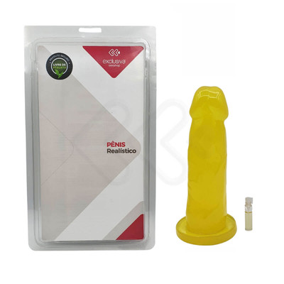 Adão & Eva - Prótese em Formato de Pênis em Gel com Aroma de Abacaxi - 14,5 x 4 cm