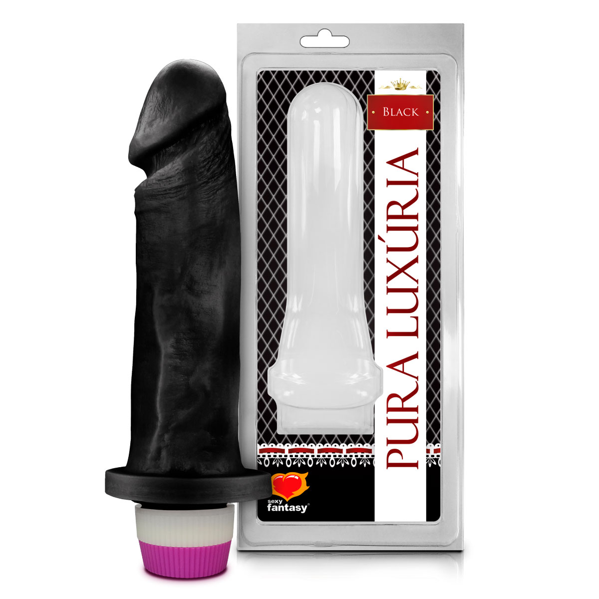 Prótese em Forma de Pênis com Veias Salientes, Glande e Vibrador Multivelocidade - Pura Luxúria - 16,5 x 4,3 cm | Disponível em 3 Cores - 9