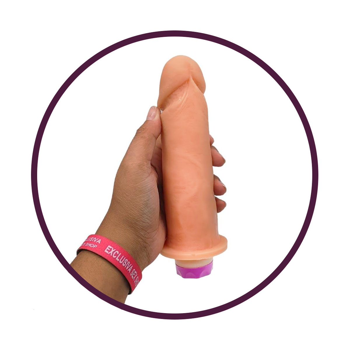 Prótese em Forma de Pênis com Veias Salientes, Glande e Vibrador Multivelocidade - Pura Luxúria - 16,5 x 4,3 cm | Disponível em 3 Cores - 4
