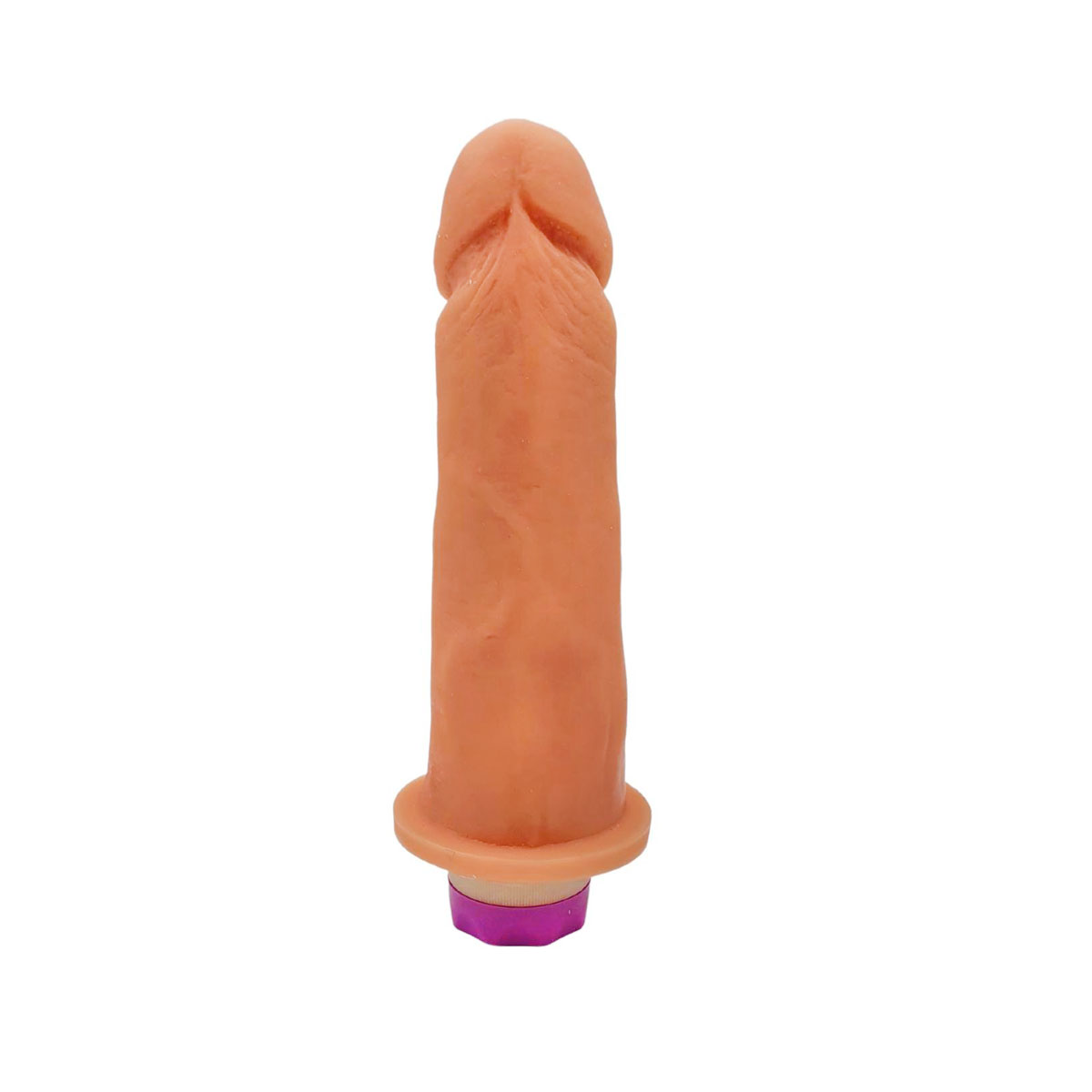 Prótese em Forma de Pênis com Veias Salientes, Glande e Vibrador Multivelocidade - Pura Luxúria - 16,5 x 4,3 cm | Disponível em 3 Cores - 2