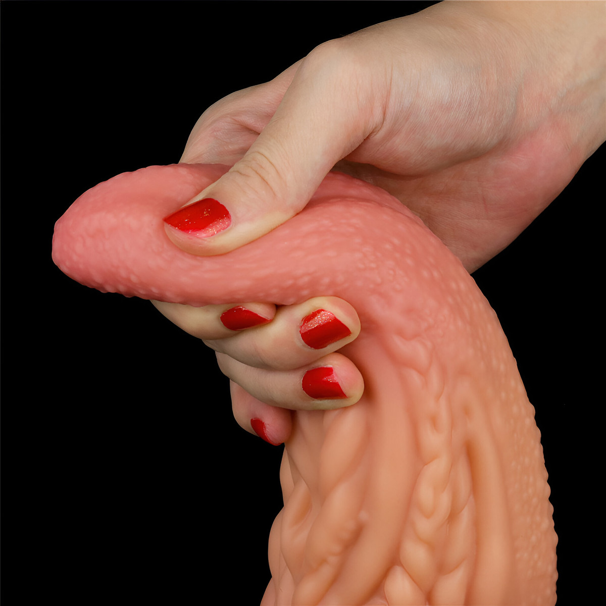 Prótese em Formato de Língua Monster em Silicone com Texturas e Ventosa - LoveToy 10" | 23 x 7,4 cm - 6