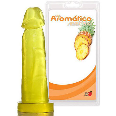 Adão & Eva - Prótese em Formato de Pênis em Gel com Aroma de Abacaxi - 18,5 x 4 cm