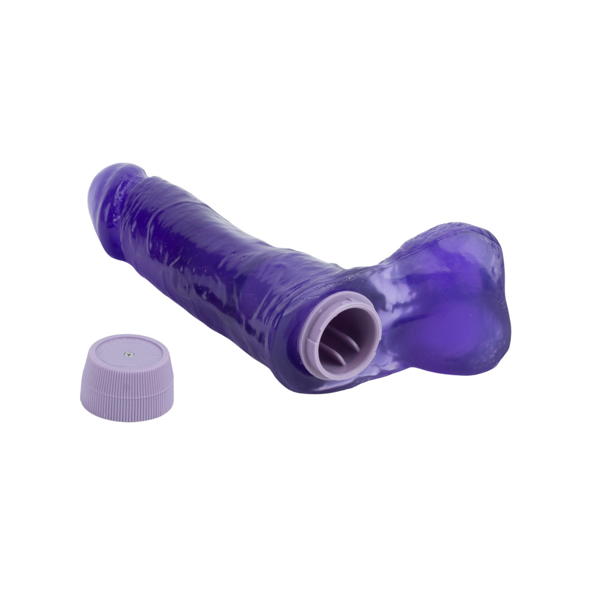 Prótese Peniana Realística em PVC Translúcido com Escroto, Aroma de Uva e Multivelocidade - Adão & Eva | 17,5 x 4,3 cm - 4