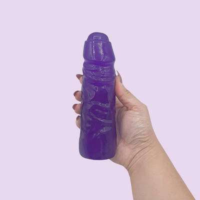 Prótese em Gel no Formato de Pênis com Prepúcio - Adão & Eva | 14 x 4,9 cm | Disponível em 2 Cores