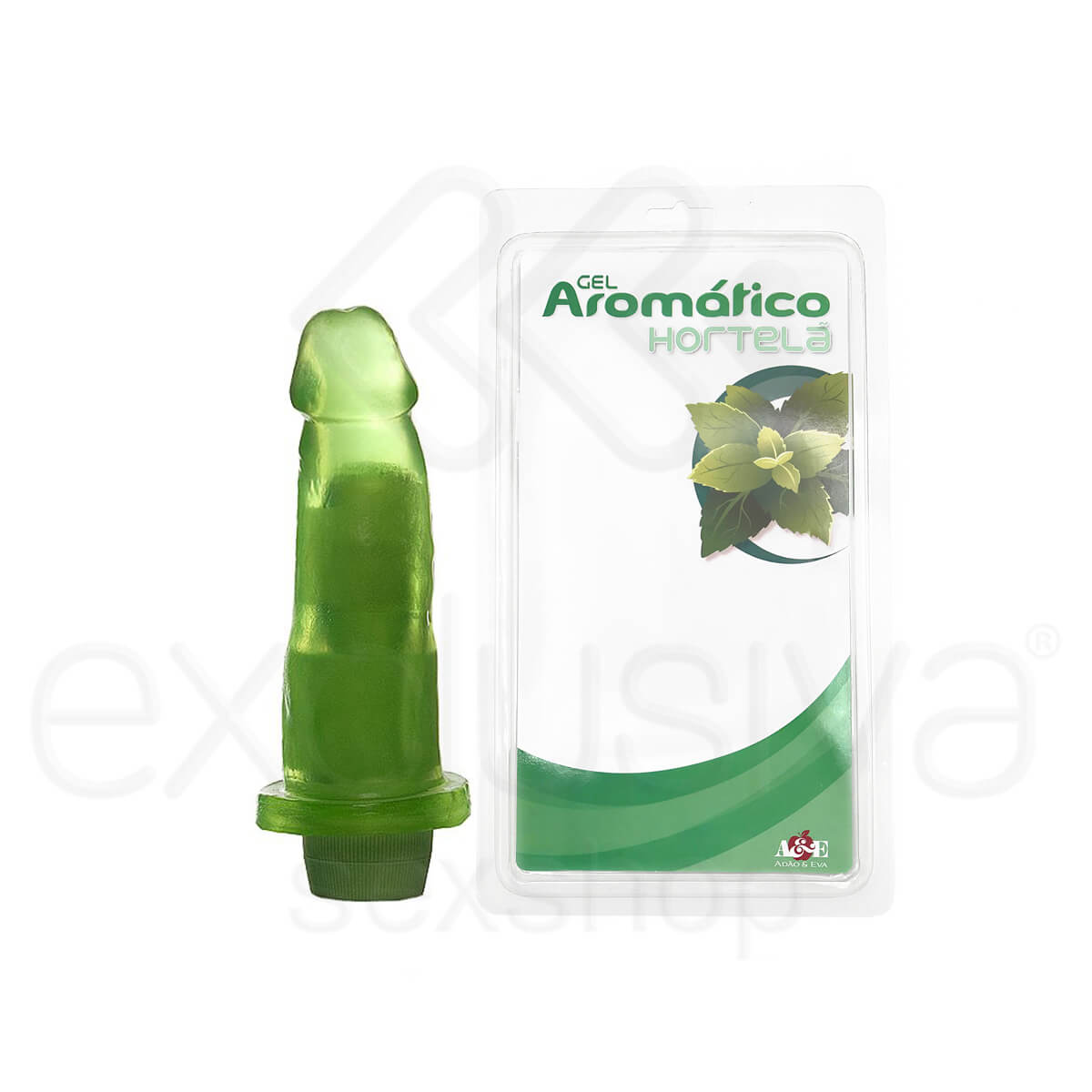 Prótese em Formato de Pênis em Gel com Vibrador e Aroma de Hortelã | Disponível em 3 Tamanhos - 5