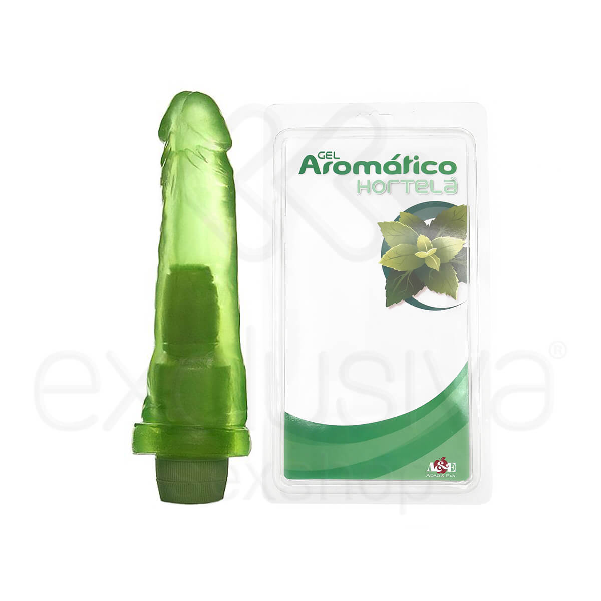 Prótese em Formato de Pênis em Gel com Vibrador e Aroma de Hortelã | Disponível em 3 Tamanhos - 6
