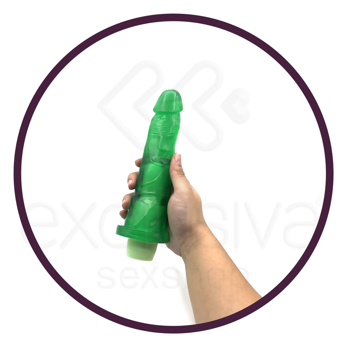 Prótese em Formato de Pênis em Gel com Vibrador e Aroma de Hortelã | Disponível em 3 Tamanhos - 11