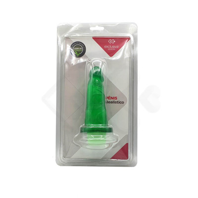 Prótese em Formato de Pênis em Gel com Vibrador e Aroma de Hortelã | Disponível em 3 Tamanhos