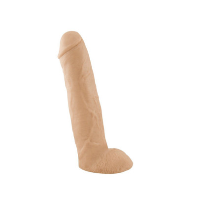 Foto 2 do produto Prótese em Formato de Pênis Gigante com Glande Saliente, Veias Saltitantes e Escroto - Pura Luxúria | 23 x 5,1 cm