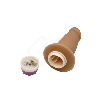 Foto 4 do produto Prótese em Formato de Pênis com Glande Definida, Veias Suaves e Vibração Multivelocidade - Pura Luxúria | 13,5 x 4,2 cm