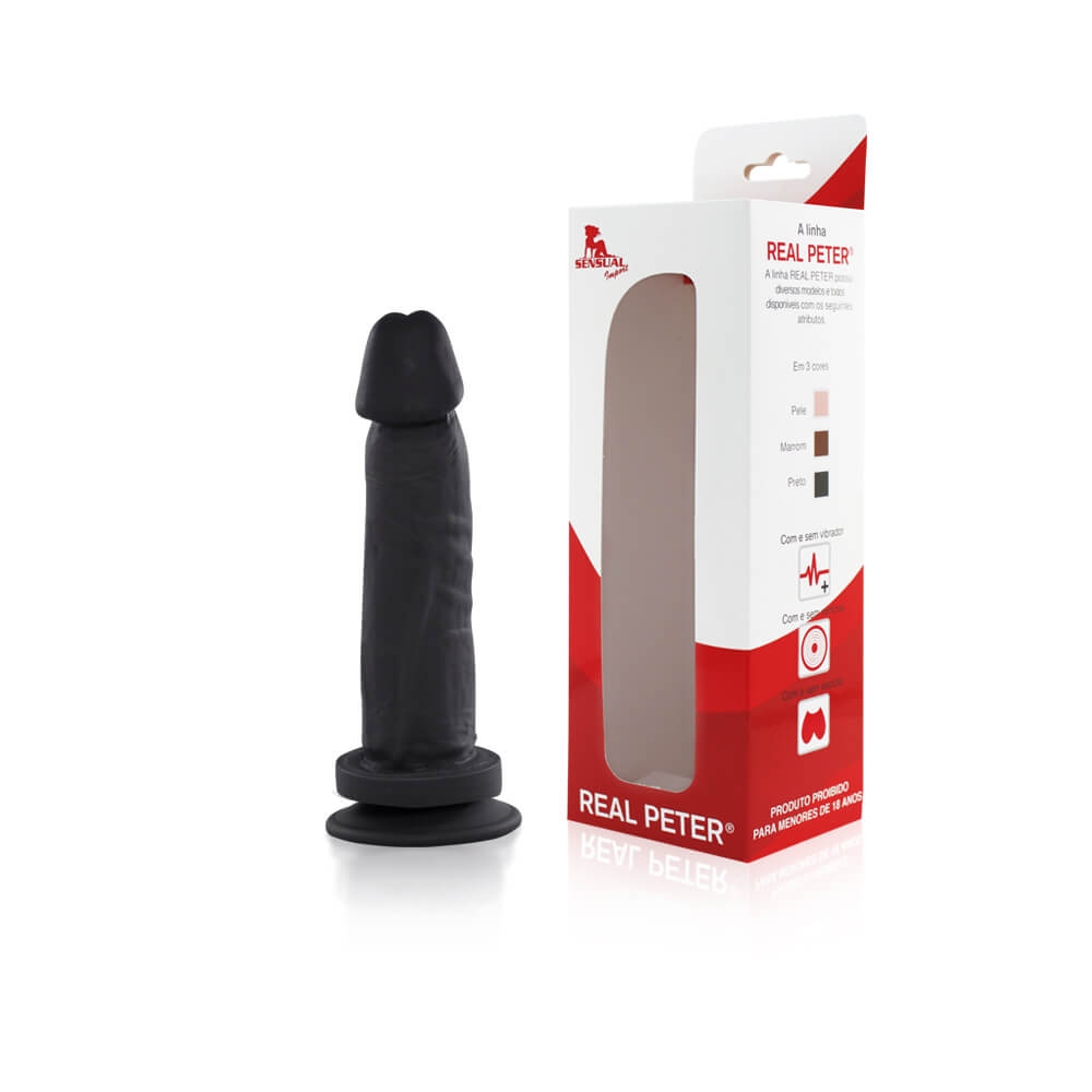 Prótese em Formato de Pênis com Glande Definida e Ventosa - Real Peter | 15,5 x 4 cm | Disponível em 3 cores - 6