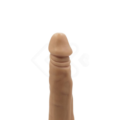 Foto 3 do produto Prótese em Formato de Pênis Realístico com Glande Definida, Prepúcio, Veias Suaves e Base Achatada - Pura Luxúria | 18,5 x 4,4 cm