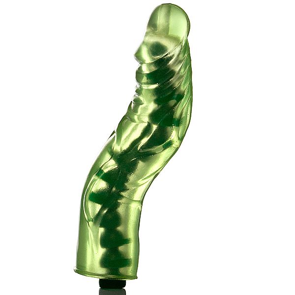 Prótese em Formato de Pênis Slin Style Articulado em Gel com Aroma Hortelã - 18 x 2,5 cm - 2