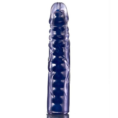 Foto 3 do produto Prótese em Formato de Pênis Slin Style em Gel Articulado com Aroma Uva - 18 x 2,5 cm