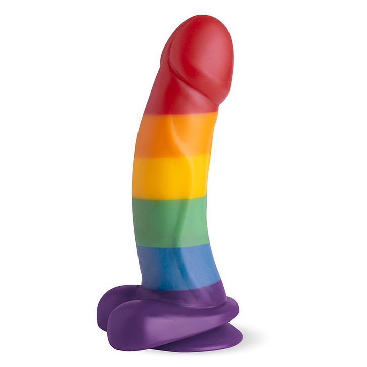 Prótese Peniana em Formato Realístico com Glande, Escroto e Ventosa na Base - Adão & Eva Pride Viva a Diversidade | 15,5  x 4,2 cm - 2