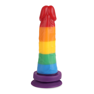Prótese Peniana em Formato Realístico com Glande Definida e Ventosa na Base - Adão & Eva Pride Viva a Diversidade | 15 x 4,4 cm