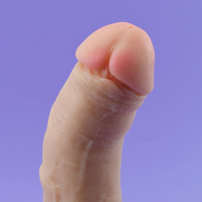 Prótese Gigante em Formato de Pênis com Ponta Curvada, Veias Salientes, Escroto e Ventosa - Magic Sexy | 22,5 x 5,2 cm
