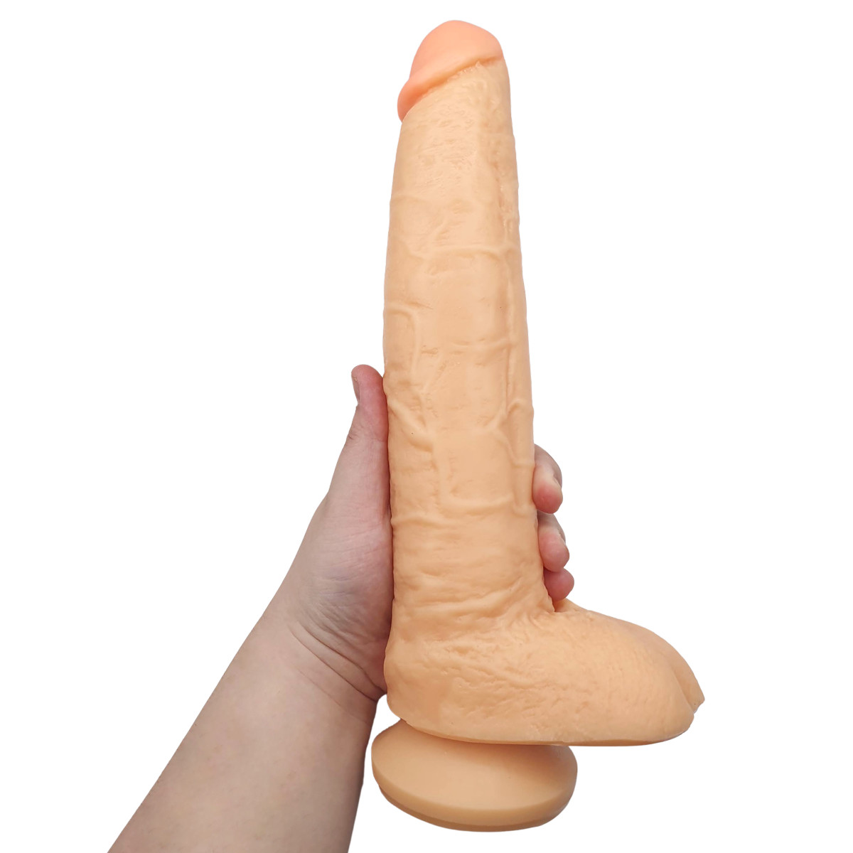 Prótese Gigante em Formato de Pênis Realístico com Escroto, Glande Definida, Veias Salientes e Ventosa - Magic Sexy | 23 x 5,5 cm | Disponível em 3 Cores - 5