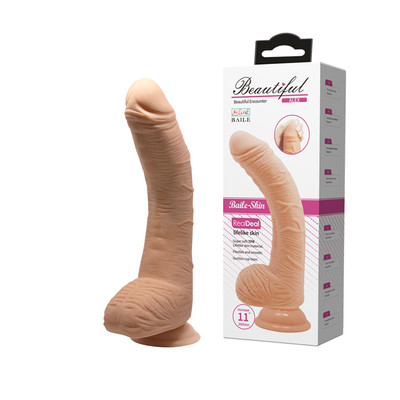 Foto 7 do produto Prótese Peniana Gigante Realística com Veias Super Salientes, Escroto Delineado e Ventosa - LyBaile Beautiful Alex 11" | 21,5 x 5,2 cm | Disponível em 2 Cores