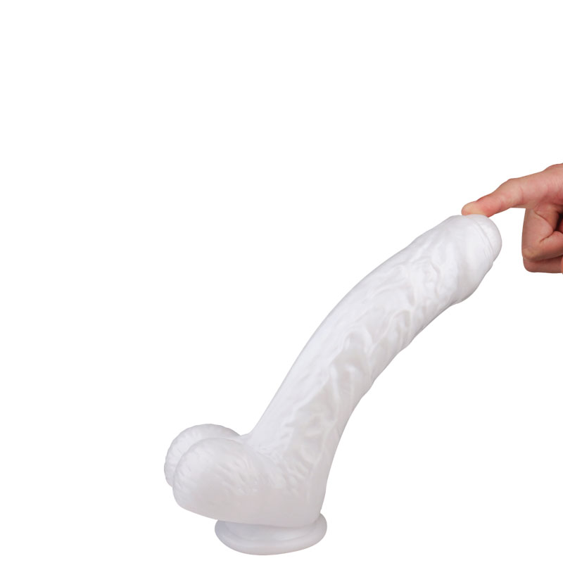 Prótese Peniana em TPE na Cor Branco no Formato Realístico com Prepúcio e Ventosa - Martin-S | 14,5 x 3,6 cm - 4