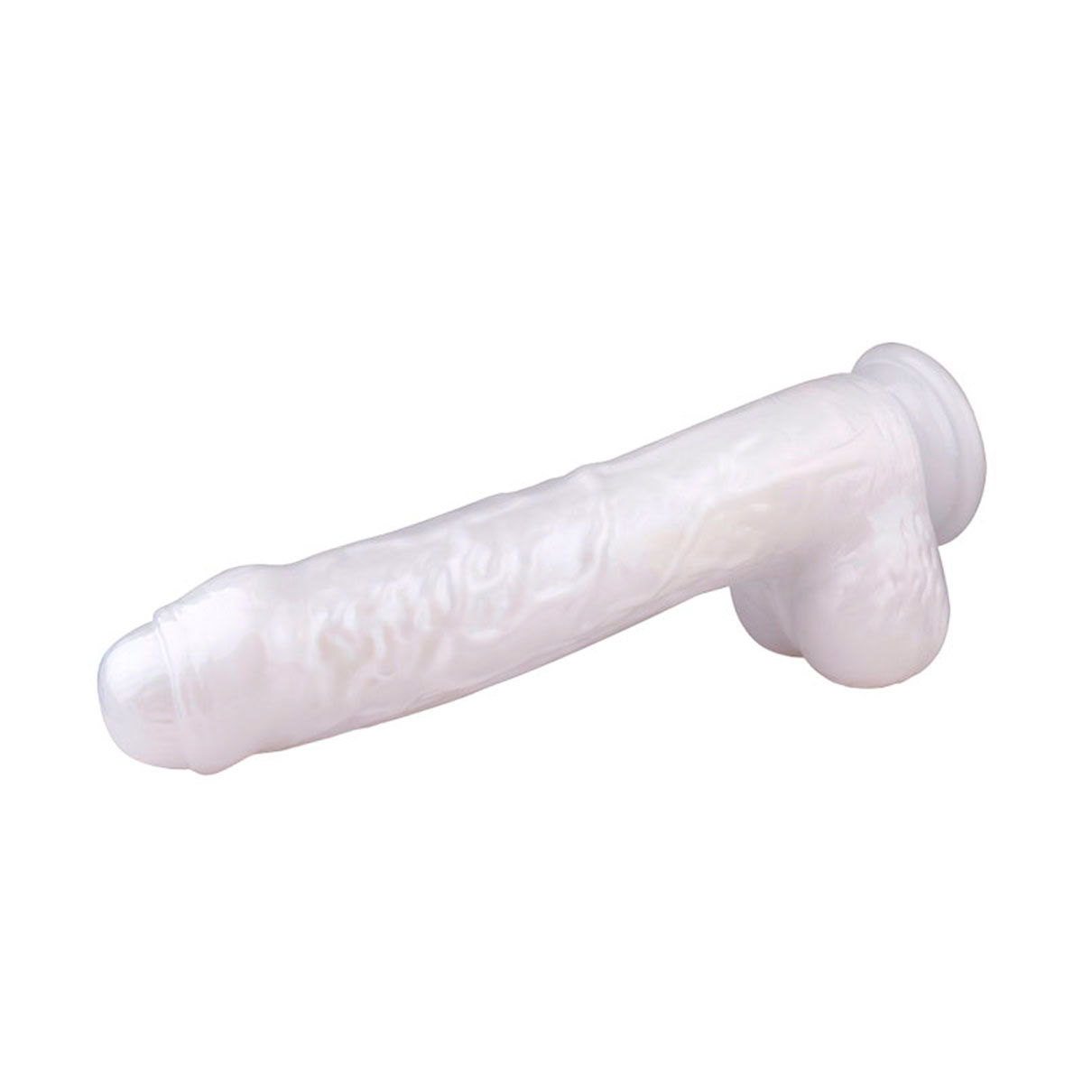 Prótese Peniana em TPE na Cor Branco no Formato Realístico com Prepúcio e Ventosa - Martin-S | 14,5 x 3,6 cm - 3