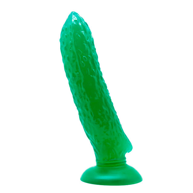 Prótese Peniana Divertida em Formato de Pepino com Texturas e Ventosa - Passionate Fruit | 15,5 x 3,3 cm - 2