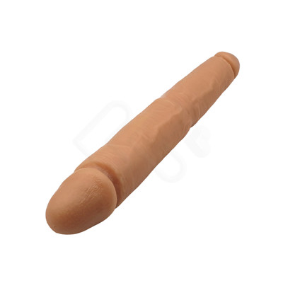 Foto 2 do produto Prótese Peniana Dupla no Formato Realístico com Glande Definida e Veias Salientes - Pura Luxúria | 15,7 x 3,7 cm
