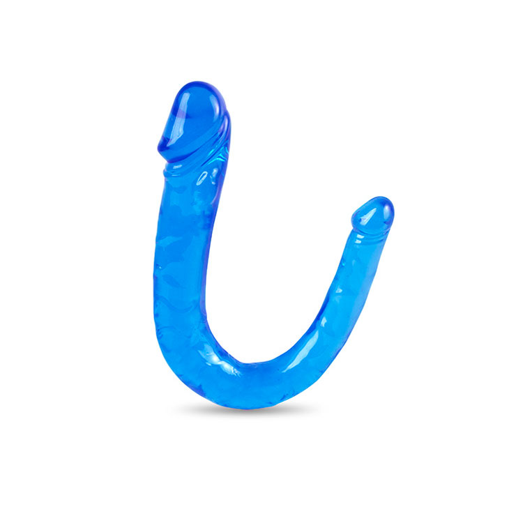 Prótese Peniana Dupla com Glande Definida, Feita em Jelly - Adão & Eva | 29 x 2,2 cm - 2