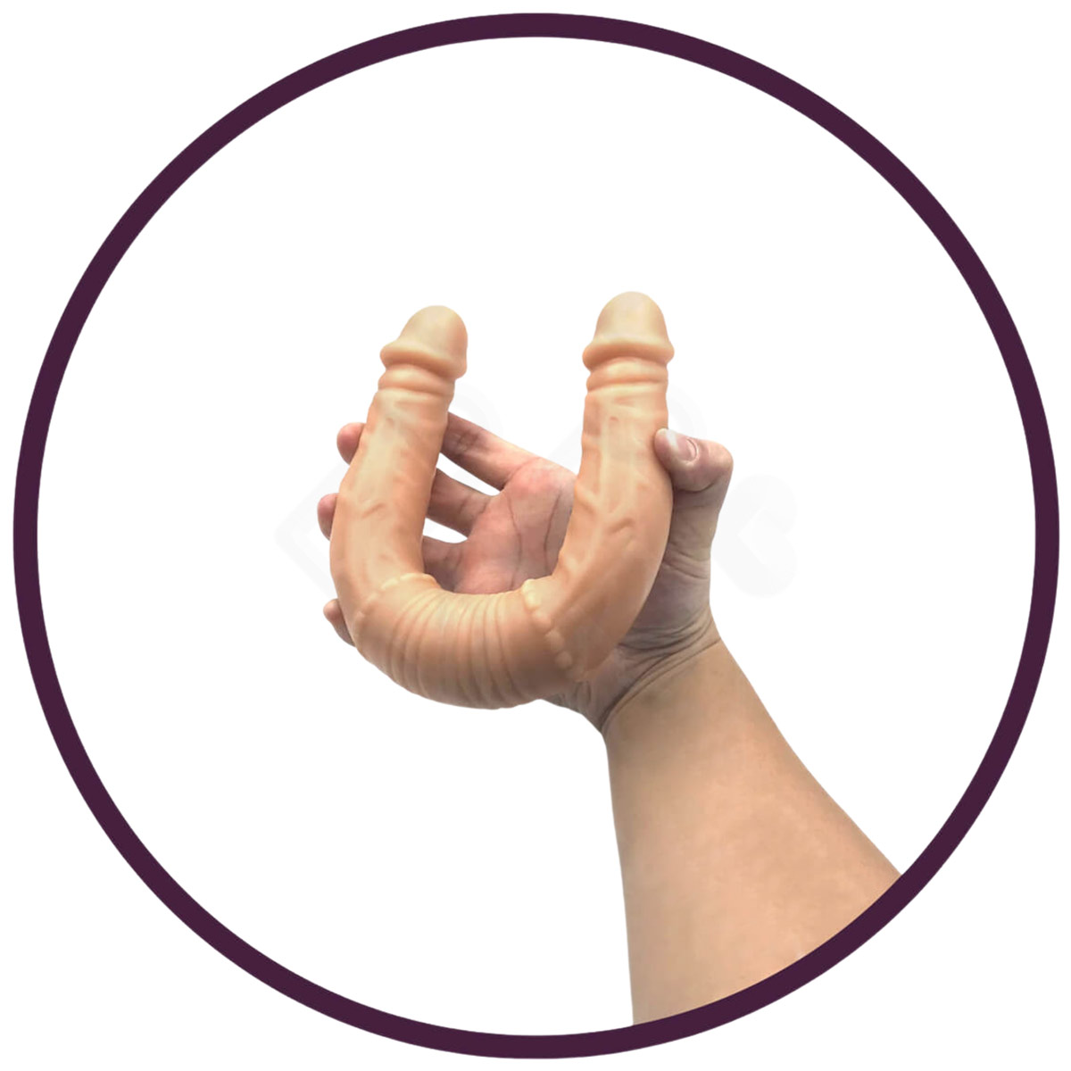 Prótese Peniana Dupla Realística com Glande Definida, Veias Saliente e Prepúcio - Pura Luxúria | 32,8 x 2,8 cm - 6