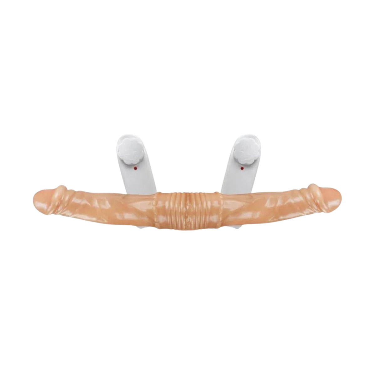 Prótese Peniana Dupla Realística com Vibração Multivelocidade e Controle Remoto com Fio - Pura Luxúria | 41,5 x 3,6 cm - 3