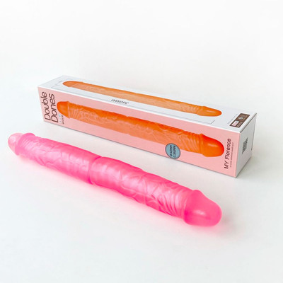 Foto 1 do produto Prótese Peniana Dupla em Silicone com Vértebra e Glande Definida - Double Dones | 36 x 3,5 cm