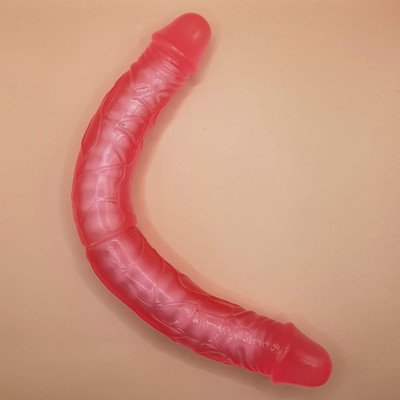 Foto 2 do produto Prótese Peniana Dupla em Silicone com Vértebra e Glande Definida - Double Dones | 36 x 3,5 cm