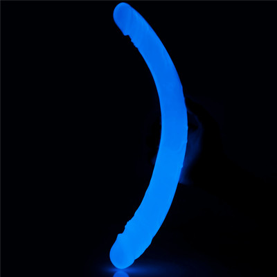 Foto 4 do produto Prótese Peniana Dupla em TPE Fosforescente - Lovetoy Lumino Play Double Dildo 14.5'' | 37 x 3,6 cm
