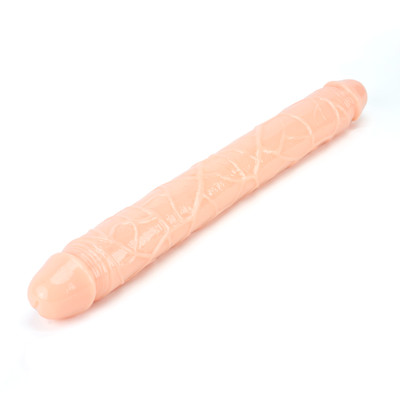 Foto 3 do produto Prótese Peniana Dupla em TPR com Glande Definida e Veias Salientes - Being Fetish Double Dongs 15.5" | 38 x 3,8 cm