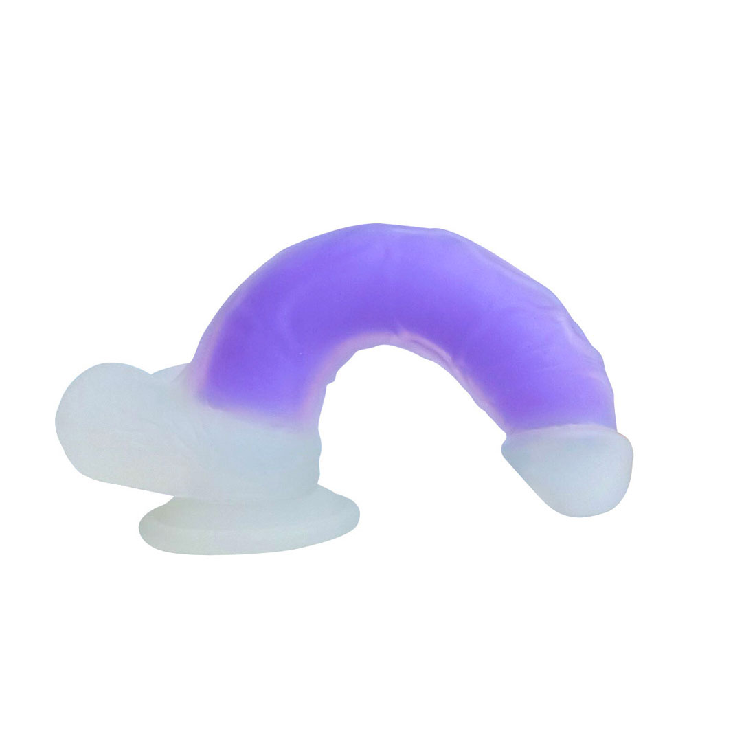 Prótese Peniana Florescente Com Glande Definida, Escroto e Base em Ventosa - Nv Toys Dildo Gode | Disponível em 2 Cores - 3