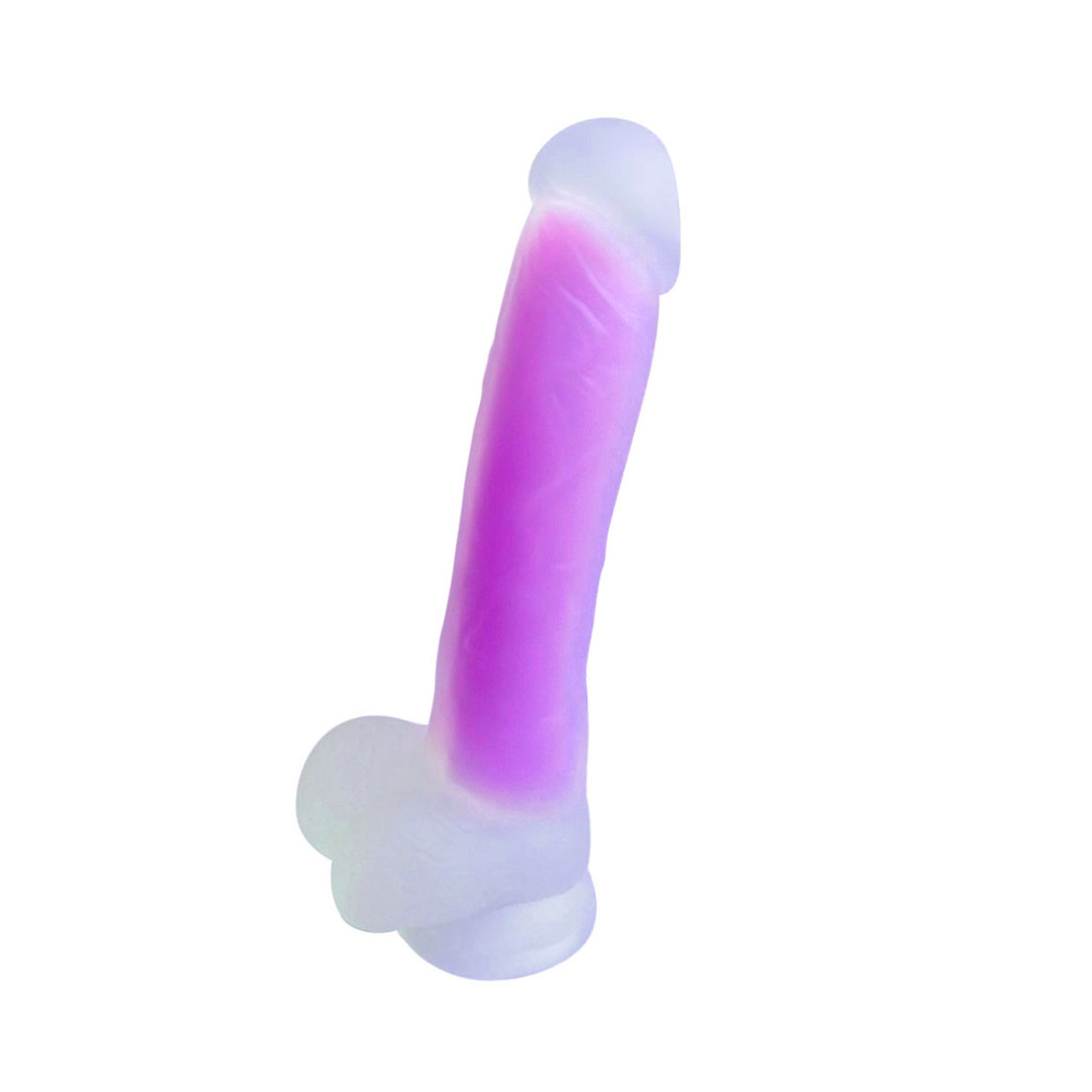 Prótese Peniana Florescente Com Glande Definida, Escroto e Base em Ventosa - Nv Toys Dildo Gode | Disponível em 2 Cores - 6