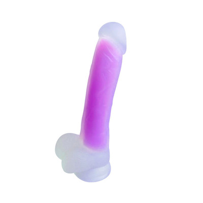 Foto 6 do produto Prótese Peniana Florescente Com Glande Definida, Escroto e Base em Ventosa - Nv Toys Dildo Gode | Disponível em 2 Cores