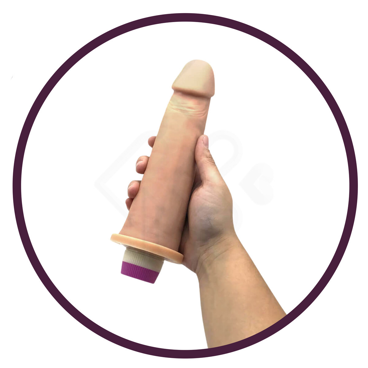 Prótese Peniana no Formato de Pênis Realístico com Glande Definida e Vibração Multivelocidade - Pura Luxúria | 18,8 x 4,7 cm - 5