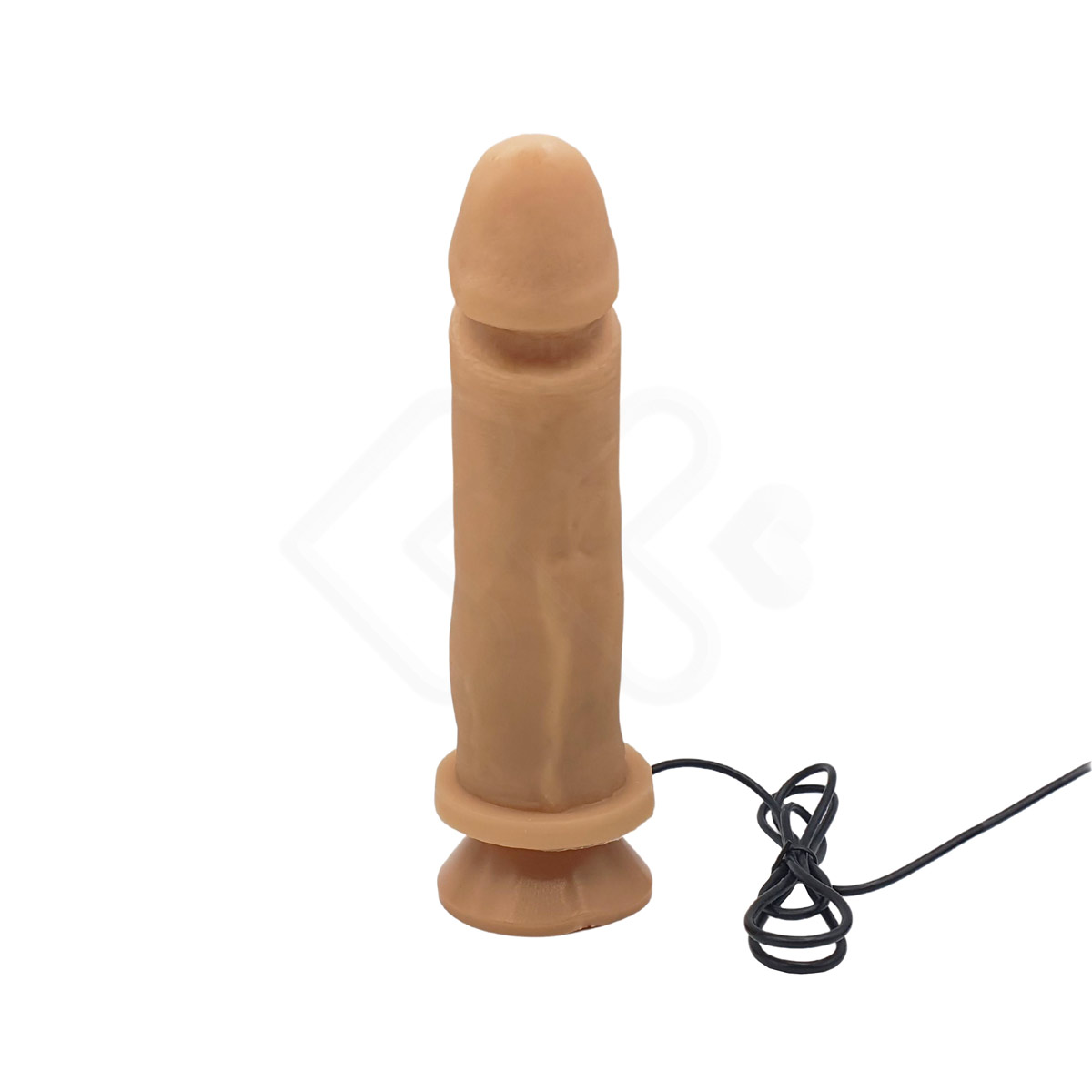 Prótese Peniana no Formato de Pênis Realístico com Ventosa na Base, Vibração Multivelocidade e Controle Remoto com Fio - Pura Luxúria - 16,5 x 4,3 cm - 3