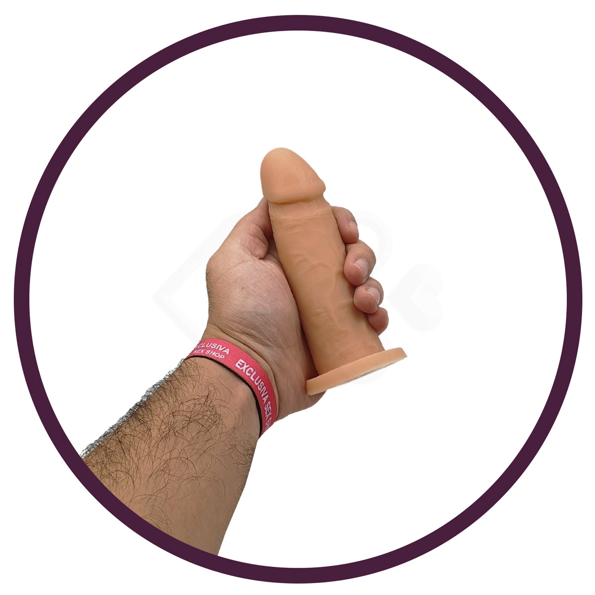 Prótese Peniana no Formato Realístico com Glande Definida, Leves Texturas de Veias e Base Achatada - Pura Luxúria | 13,5 x 3,6 cm - 5