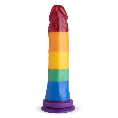 Prótese Peniana em Formato Realístico com Glande e Ventosa na Base - Adão & Eva Pride Viva a Diversidade | 19  x 4 cm
