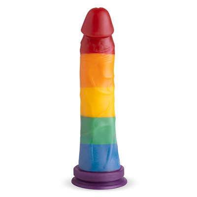 Prótese Peniana em Formato Realístico com Glande e Ventosa na Base - Adão & Eva Pride Viva a Diversidade | 19  x 4 cm